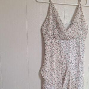Floral Cowl Neck Dress